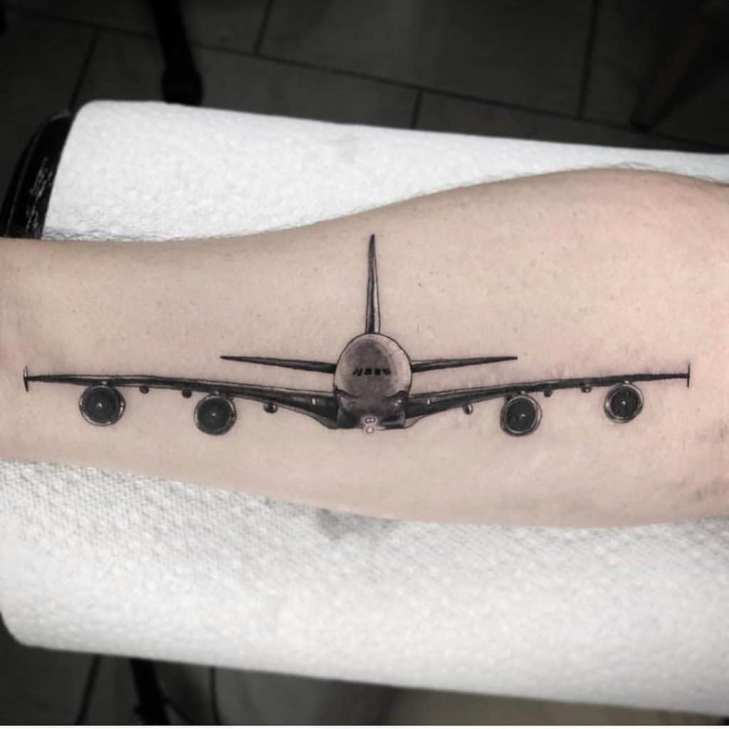 Premium Photo | Airplane tattoo design Generative AI