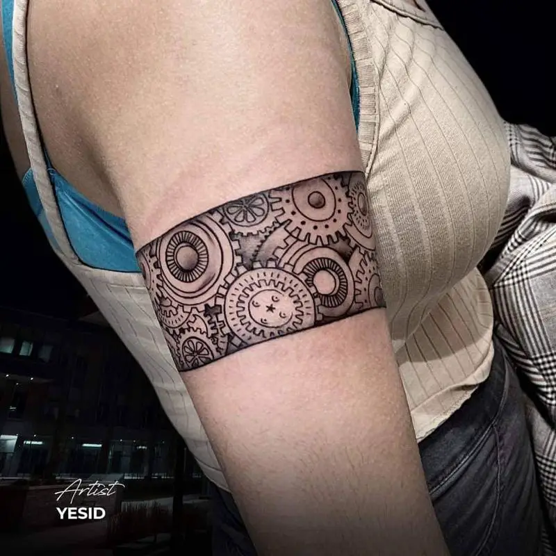 Everjoy Waterproof Arm Wrist Leg Circle Fake Temporary Tattoo Stickers -  Black Boho Tribal Armband : Amazon.co.uk: Beauty