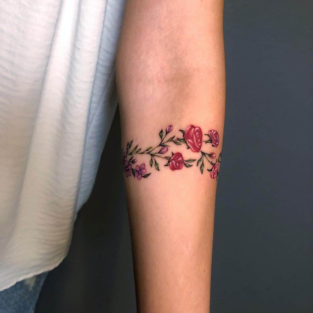 Ornamental Flowers and Jewelry Tattoo Design – Tattoos Wizard Designs
