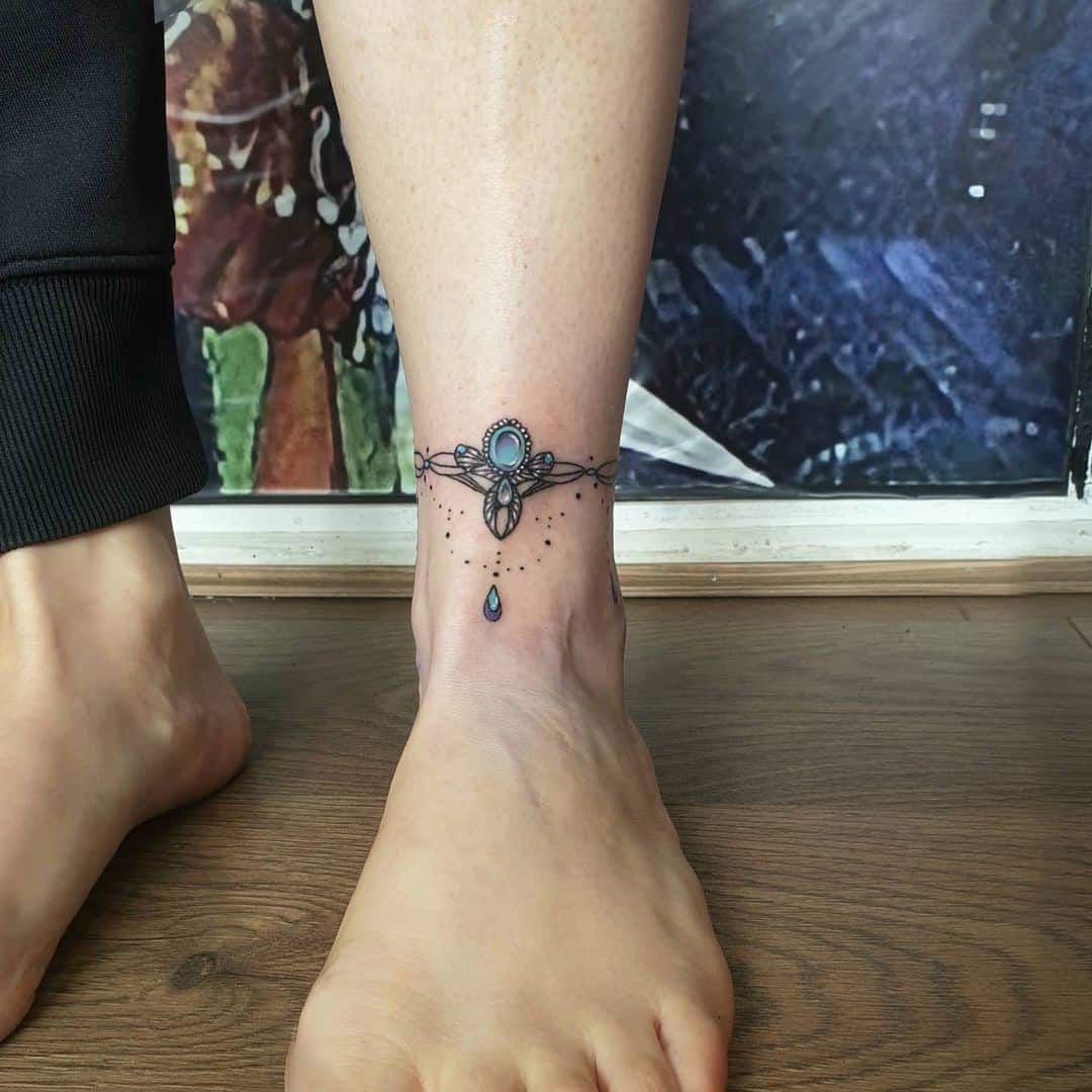 Thorns ankle band tattoo.