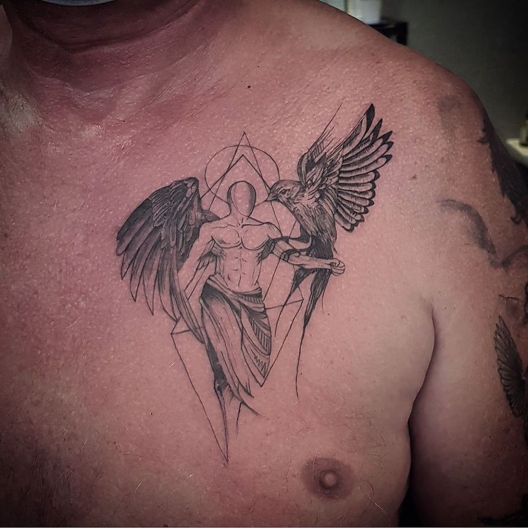 2 little small doves on the upper chest. Super cute! 🕊️ #tattoo  #tattooartist #smalltattoo | Instagram